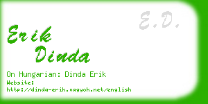 erik dinda business card